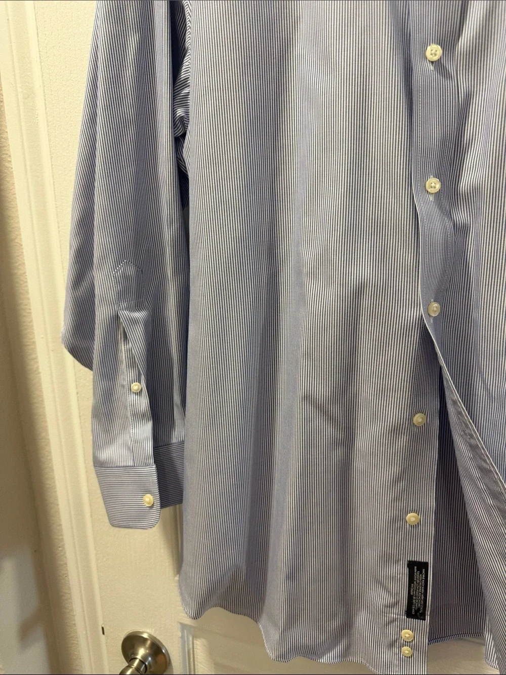 Jos. A. Bank Light Blue Pinstripe Dress Shirt - Men's 17 1/2-34
